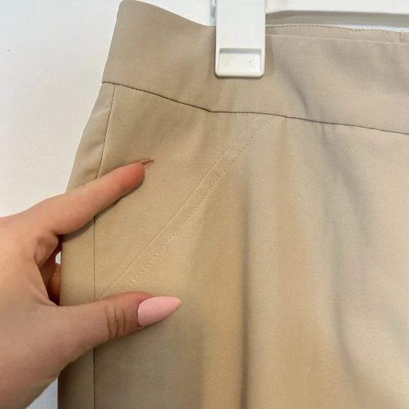 Peace of Cloth Panticular Woman's Pants Size 4 Flat Front Ankle Beige Tan - Picture 2 of 7